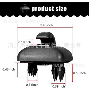 คลิปหนีบบังแดด Sicheng ขนาด 1.46 นิ้ว สีเทา สำหรับ Audi A3 A4 Q3 Q5 8E0857562 - Product Image 2