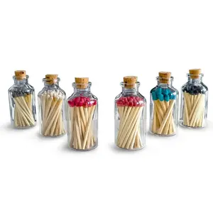 Advertising Colored Head Matches Glass Jar Safety Match