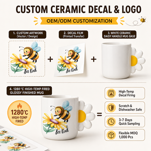 Tazze classiche in ceramica marrone Charlie <span class=keywords><strong>margherita</strong></span> maneggia tè caffè acqua birra regalo festa per bambini viaggio-friendly - Product Image 5