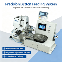 Machine à coudre industrielle automatique à commande électronique avec auto-vérification, 2, 3 ou 4 trous, point noué simple, pour la production de vêtements