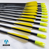 Flèches en fibre de verre à tête arrondie Musen pour enfants, idéales pour l'entraînement et la loisirs, flèches de tir à l'arc sûres pour arc recurve