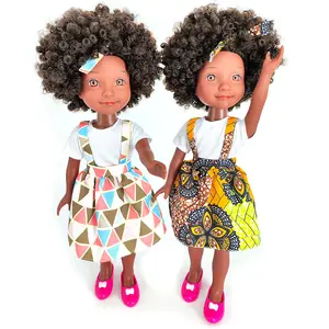 2023 New Arrivals 15 inch Lovely Induction Black Girl Doll With Light And Music Hot Sell Wholesale Girl Toys