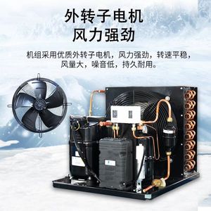 ชุดคอนเดนซิ่งยูนิต Tecumseh 1P 1.5P 2P 3HP 4HP คอมเพรสเซอร์แบบลูกสูบระบายความร้อนด้วยอากาศ อุปกรณ์ทำความเย็นสำหรับห้องเย็น - Product Image 3