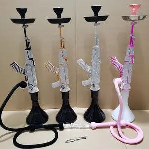 Vente en gros de kit d'accessoires pour chicha Offre Spéciale personnalisés tuyau unique en diamant russe portable en résine narguilé Sheesha narguilé