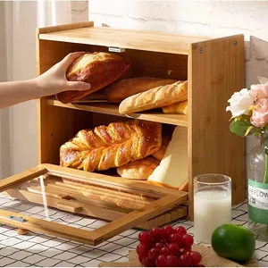 Contenedores de alimentos cozinha organizador fantasia comida pão armazenamento caixa recipiente com tampa para armazenamento bancada da cozinha