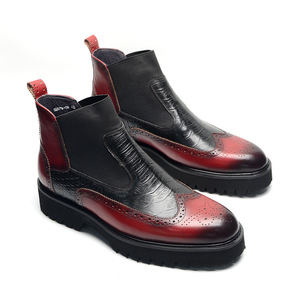 Botas de tobillo de cuero nuevas y lujosas para hombre, botas Chelsea elegantes, cómodas y suaves para hombre - Product Image 6