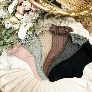 Calcetines con volantes de encaje <span class=keywords><strong>para</strong></span> niñas, <span class=keywords><strong>medias</strong></span> con volantes de encaje, de estilo español, hasta la rodilla, <span class=keywords><strong>para</strong></span> niñas de 0 a 9 años - Product Image 4