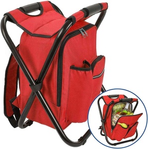 Sgabello Pieghevole Isolato per Esterni con Borsa Termica per Pesca, Campeggio, Picnic, Sedia da Spiaggia Pieghevole con Zaino Refrigerante - Product Image 4