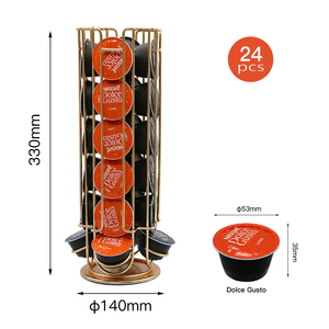 <span class=keywords><strong>Support</strong></span> à capsules de café rotatif en métal or rose pour <span class=keywords><strong>Dolce</strong></span> <span class=keywords><strong>Gusto</strong></span> - Product Image 2