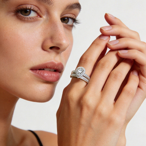 Fashion Jewelry 925 Sterling <b>Silver</b> Rhodium Plated Water Drop Shaped 5A Cubic Zircon Stackable Women's Engagement <b>Ring</b> - Product Image 6