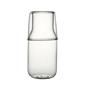 गर्म बिक्री के लिए Borosilicate ग्लास पानी सुराही ग्लास सुराही रस नींबू पानी आइस्ड चाय गिलास सुराही