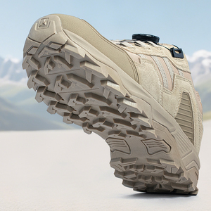 Scarpe da corsa in gomma traspirante leggere scarponi da <span class=keywords><strong>trekking</strong></span> scollati scarpe con bottoni rotanti stivali da allenamento - Product Image 3