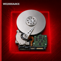 Disque dur interne SATA de bureau WD2000AAKX bleu 2 To 3,5 pouces pour le stockage, la sauvegarde et la gestion des fichiers sur ordinateur