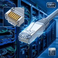 Connecteur RJ45 blindé Cat6 OEM ODM 8P8C plaqué or STP, prise Ethernet, emballage personnalisé disponible