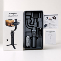 Stabilisateur S5Bpro7 360° à suivi automatique du visage pour smartphone avec objectif ultra grand angle, module IA et lumière LED, sans limitation d'angle de vue