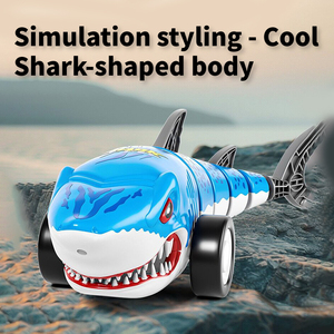 Lucky Toys Voiture télécommandée 2.4G quatre directions <span class=keywords><strong>Requin</strong></span> Bionique 306 °   <span class=keywords><strong>Jouet</strong></span> aquatique rotatif à dérive sonore et lumineuse en gros - Product Image 5