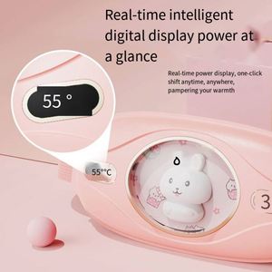 Almohadillas portátiles de 3600 mAh para aliviar el dolor de espalda y cintura, cinturón de masaje con calor inalámbrico para cólicos menstruales. - Product Image 4