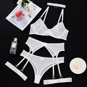 Damen Sexy Transparente Spitzen-Unterwäsche, BHs und Höschen, String, Sexy Dessous, Erotisches Nachthemd für Damen - Product Image 3