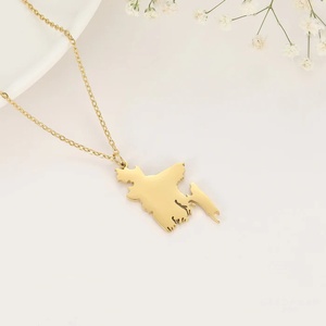 Inspire gioielli collana di gioielli di moda all'ingrosso collane personalizzate con mappa del paese collana con mappa del <span class=keywords><strong>Bangladesh</strong></span> regalo Unisex - Product Image 6