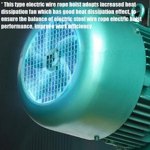 Polipasto Eléctrico de Construcción con Precio de Fábrica, Polipasto Eléctrico de Cable Metálico con Caja de Cambios de Alta Calidad, Grúa de 2 Toneladas - Product Image 2