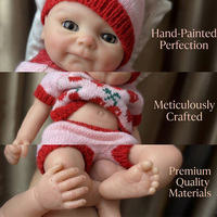 Muñeca de Silicona Suave de Cuerpo Completo de 13 Pulgadas con Boca Abrible, Muñeca de Bebé Realista, Recién Nacida, Regalo para Niños, Decoración, Compañía