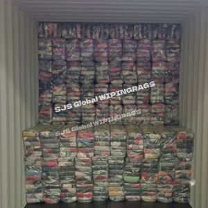 Chiffons de nettoyage 100% coton, 25 kg, en coton recyclé industriel, coupés en forme de T-shirt, multicolores, pour le nettoyage - Product Image 1