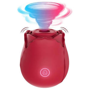 Juguete Sexual Femenino en Oferta, Vibrador con Forma de Rosa, Recargable por USB, Estimulador de Clítoris con Succión - Product Image 1