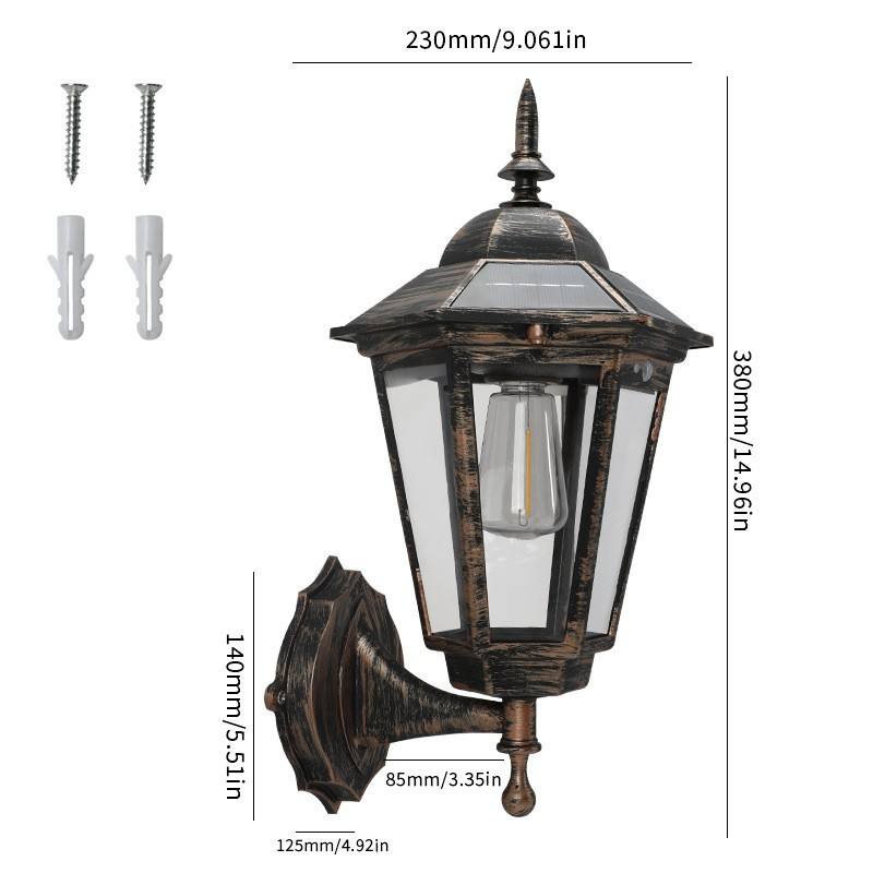 Lampe murale solaire romaine antique - bronze