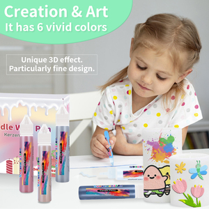 24 colores de bolígrafos de cera 3D no tóxicos, pinturas orgánicas para velas pintadas a mano, ideales para decoraciones de fiestas. - Product Image 3