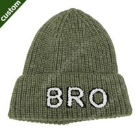 Groothandel op maat gemaakte acryl wintermuts, schedelmuts, warme skimuts, volledig bedrukt jacquard geborduurde gebreide beanie