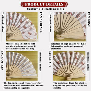 Éventails pliants classiques de musique traditionnelle imprimés sur mesure en gros - faits à la main, écologiques pour les cadeaux de camp d'été, les hôtels - Product Image 4