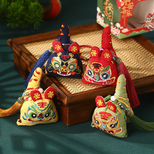 Cultural and creative <b>gifts</b> for Dragon Boat Festival: sachets, tiger charms, Chinese-style pouches, portable pendants, and - Product Image 1