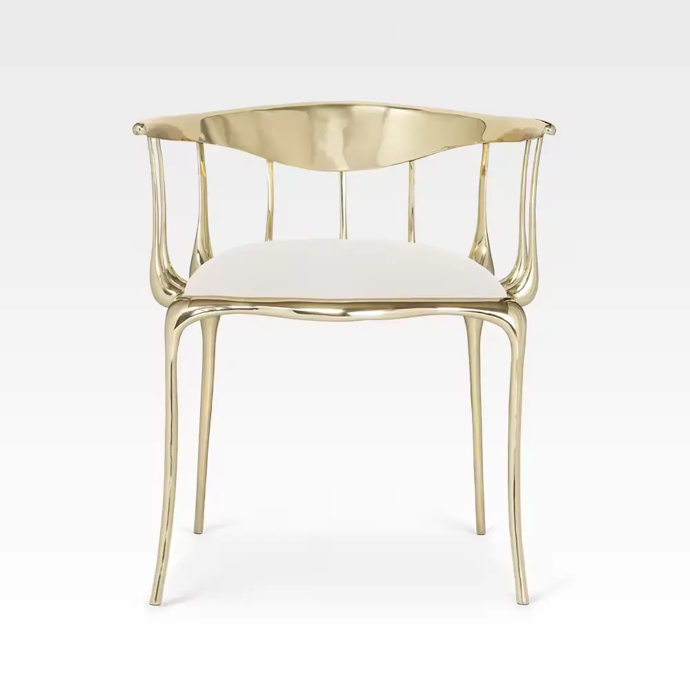 Italian Design Modern Fashion Classic Single Backrest Metal Leather Casual Chair
