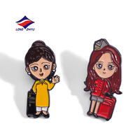 Longzhiyu, 20 Años de Experiencia, Directo de Fábrica, Pines de Esmalte Suave de Alta Calidad, Insignias con Logotipo Personalizado, Diseño de Personajes, Animales y Dibujos Animados, Broche de Solapa