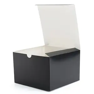 कस्टम काले उपहार के लिए Lids के साथ आवश्यक तेल की बोतल बॉक्स क्राफ्ट पेपर बक्से उपहार कप केक पैकेजिंग बक्से
