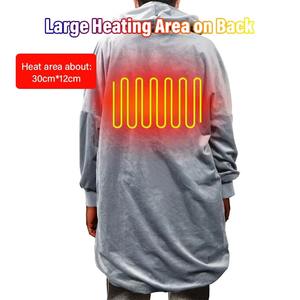 เสื้อฮู้ดอุ่นไฟฟ้าแบบสวมมีที่เสียบ USB หนึ่งขนาดเหมาะกับการออกแบบที่อบอุ่นสบายสำหรับกิจกรรมกลางแจ้งในร่ม - Product Image 2