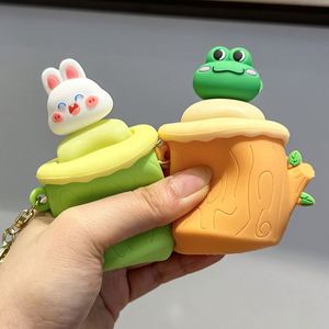 Nouveau porte-clés pendentif jouet à presser - Grenouille & Panda - pour tous les âges, pour cadeaux, souvenirs, cadeau créatif pour amis - Product Image 2