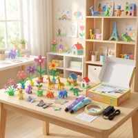 Pen Printer 3D Plastik Semi-Otomatis untuk Pencetakan Model 3D, Mainan Edukasi Anak - Promo Hot Sale