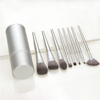 Offre Spéciale 8 pièces Kit de pinceaux de maquillage doux synthétique naturel applicateur de maquillage brosse femmes fard à paupières ventilateur du visage maquillage avec support