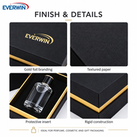 Kotak Parfum Kustom Berlapis Emas Persegi Panjang EVERWIN Premium untuk Kemasan Hadiah Kosmetik dan Penjualan Eceran Hari Valentine