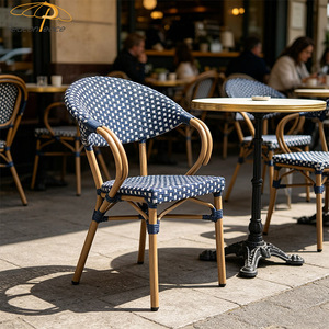 Chaises de Restaurant Empilables Vintage pour Extérieur Mobilier de Jardin en Rotin Chaise de Salle à Manger Chaises Bistro Café Français - Product Image 3