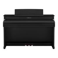 Piano droit haut de gamme Yamaha CLP-845B à 88 touches et trois claviers pour la préparation aux examens de musique.