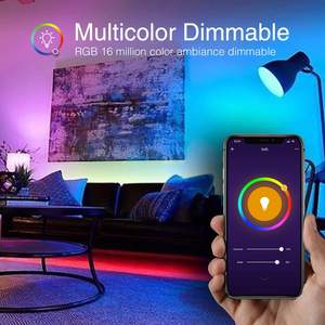 Tuya Smart Home Light RGBCW WiFi Changement de couleur Compatible avec Alexa Google Home Assistant A19 E26 <span class=keywords><strong>E27</strong></span> 9W <span class=keywords><strong>Ampoule</strong></span> <span class=keywords><strong>LED</strong></span> <span class=keywords><strong>multicolore</strong></span> - Product Image 3