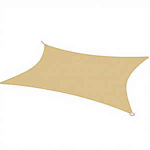 Buitenzonwering van HDPE ademend textiel, vierhoekig driehoekig voor binnenplaats en tuin - Product Image 1