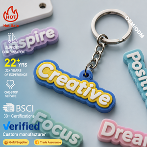Porte-clés personnalisé en caoutchouc souple PVC, pendentif 3D en silicone, logo OEM, porte-clés en caoutchouc PVC pour voiture - Product Image 1