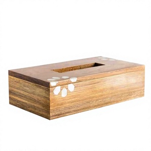 Boîte à mouchoirs classique de luxe, faite à la main, écologique, durable, avec logo personnalisé, porte-serviettes décoratif, cadeaux arabes pour la maison, l'hôtel, le restaurant - Product Image 1