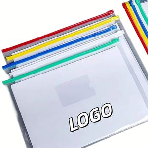 Prix d'usine X515, dossier de documents de bureau en plastique A4 B4 A5, sac à fermeture éclair transparent en EVA PVC, sac à documents imperméable adapté pour S - Product Image 1