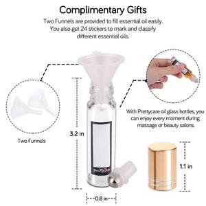 1-15ml <b>Attar</b> Glass Roller <b>Bottle</b> with Aluminum Black/Silver/Gold Cap for <b>Perfume</b> <b>Oil</b> & Skin Care Serum - Product Image 5