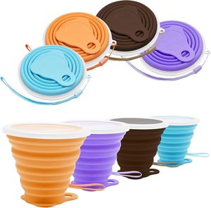 Wholesale Portable Sport Travel Reusable Bpa Free Silicone Foldable Coffee Mug Folding <b>Cup</b> Collapsible Water Bottle - Product Image 1