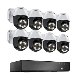Kit de système de vidéosurveillance CCTV 8 canaux 4K AI avec caméra IP PTZ 5MP 8MP, détection de visage/humain/véhicule, stockage cloud commercial - Product Image 1